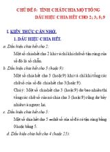 Đề cương ôn tập môn Toán Lớp 6 - Chủ đề 5 Tính chất chia một tổng dấu hiệu chia hết cho 2 3 5 9